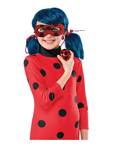 Rubies Miraculous Offizielles Zubehör-Set für Kinder, mit einem glitzernden Wolf + einem Yo-Yo + Ohrclips – ideal für Karneval, Halloween oder LadyBug Miraculous Anime von RUBIE'S