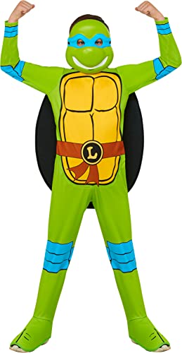 Rubie's Teenage Mutant Ninja Turtles Leonardo-Kostüm für Kinder, Jumpsuit, Muschel und Halbmaske, wie abgebildet, Größe XS Rubie's Teenage Mutant Ninja Turtles Leonardo-Kostüm für Kinder, Jumpsuit, Muschel und Halbmaske, wie abgebildet, Größe XS von Rubie's