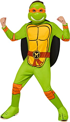 Rubie's Teenage Mutant Ninja Turtles Michelangelo-Kostüm für Kinder, Overall, Muschel und Halbmaske, wie abgebildet, Größe L von Rubie's