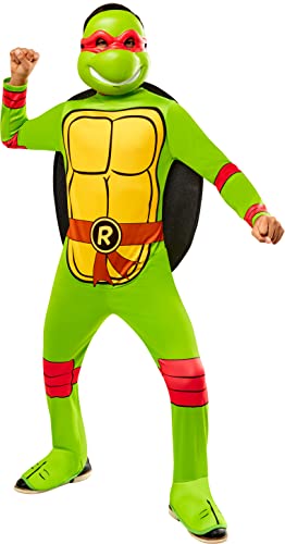 Rubie's Teenage Mutant Ninja Turtles Raphael-Kostüm für Kinder, Jumpsuit, Muschel und Halbmaske, wie abgebildet, Größe L von Rubie's