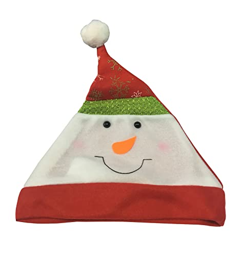 Rubie's Weihnachtsmann Mütze Schneemann, 156615, rot, Einheitsgröße von Rubie’s