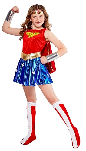 Rubie's offizielles Wonder-Woman-Deluxe-Kostüm, 132 cm, Kinder-Kostüm für Alter 5-7 Jahre - Grösse M von Rubie's