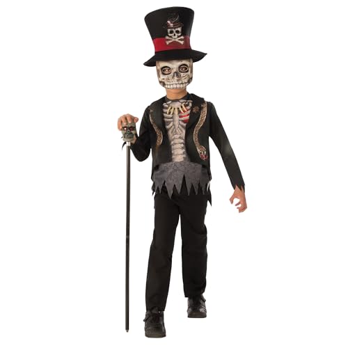 Rubies 1000783M000 Voodoo Boy Ultimatives Zombie-Kostüm für Kinder – Halloween bereit für Abenteuer, Verkleidung, schwarz, 9-10 Jahre Halloween, Halloween von Rubies