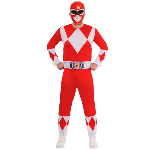 Rubies 1001409S000 Mighty Morphin Red Ranger Power-Kostüm für Erwachsene, 94 cm Brustumfang Rubies 1001409S000 Mighty Morphin Red Ranger Power-Kostüm für Erwachsene, 94 cm Brustumfang von Rubies