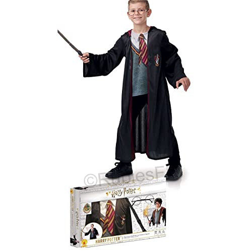 Rubies 155117M Harry Potter Cape & Top + Stab + Brille für Kinder, Größe M, 5 bis 6 Jahre von Rubie´s