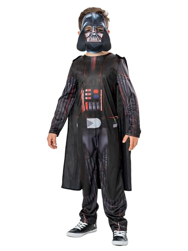 Rubies 3013527-8 Darth Vader Kinderkostüm Kinder Verkleidung Jungen Schwarz 7-8 Jahre Halloween Halloween von Rubie's