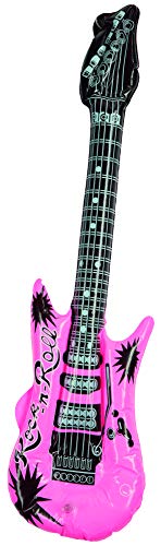 Rubie's 61411-STD Rubies 61411-Aufblasbare Gitarre, Inflatable Guitar, Rosa, Rock-n-Roll von Rubies