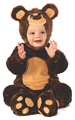 Rubies Teddy Teddy Kostüm für Jungen und Mädchen, Babygröße 1-2 Jahre, Affe braun mit Mütze, Original Halloween, Weihnachten, Karneval und Geburtstag von Rubies