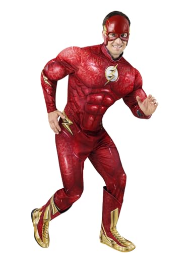 Rubies 703017 DC The Flash Movie Deluxe-Kostüm, Overall und Maske, Erwachsene, mehrfarbig, Größe XL Rubies 703017 DC The Flash Movie Deluxe-Kostüm, Overall und Maske, Erwachsene, mehrfarbig, Größe XL von Rubie's