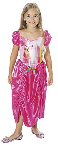 Rubie's Barbie-Kostüm für Mädchen, Green Collection, nachhaltig, satiniertes Kleid, offizielles Mattel für Karneval, Halloween, Weihnachten und Geburtstag von Rubie's