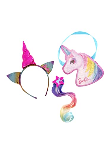 Rubies Barbie-Zubehör-Set für Mädchen, Einhorn-Tasche, Haarklammer und Stirnband, offizielles Mattel für Geburtstag, Karneval, Geschenke und Weihnachten Rubies Barbie-Zubehör-Set für Mädchen, Einhorn-Tasche, Haarklammer und Stirnband, offizielles Mattel für Geburtstag, Karneval, Geschenke und Weihnachten von Rubie's