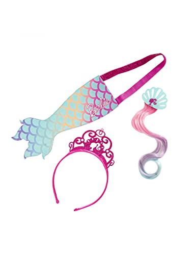RUBIES Barbie Meerjungfrau-Zubehör-Set für Mädchen, Meerjungfrau-Tasche, Haarspange und Stirnband, offizielles Mattel für Geburtstag, Karneval, Geschenke und Weihnachten von Rubies