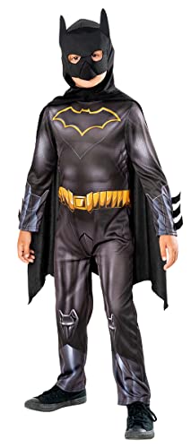 Rubie's Batman-Kostüm für Kinder, Green Collection, nachhaltiges Kostüm, Jumpsuit mit Umhang und Maske, offizielles DC Comics für Halloween, Karneval, Weihnachten und Geburtstag von Rubies