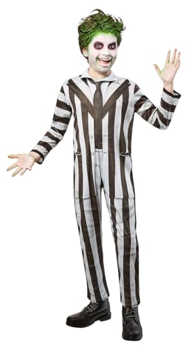 Rubies Beetlejuice Kostüm für Jungen und Mädchen, Jumpsuit, digital bedruckt, offizielle Lizenz Beetlejuice, Kinder, Horr, Tim Burton für Halloween, Karneval, Partys und Cosplay Rubies Beetlejuice Kostüm für Jungen und Mädchen, Jumpsuit, digital bedruckt, offizielle Lizenz Beetlejuice, Kinder, Horr, Tim Burton für Halloween, Karneval, Partys und Cosplay von Rubie's