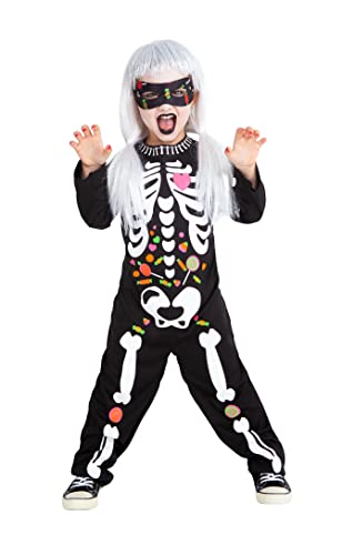 Rubies Candy Skelett Kostüm für Jungen und Mädchen, Jumpsuit mit bedruckten Details und Augenmaske, Orifinal Halloween, Karneval und Geburtstag, S8673-M Rubies Candy Skelett Kostüm für Jungen und Mädchen, Jumpsuit mit bedruckten Details und Augenmaske, Orifinal Halloween, Karneval und Geburtstag, S8673-M von Rubies