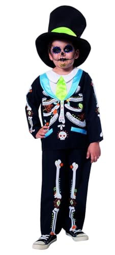 Rubies Catrin Pancho Kostüm für Jungen und Mädchen, Jacke mit angenähtem Hemd, Hose und Hut, offizielles Lizenzprodukt, Tag der Toten, mexikanischer Totenkopf, Halloween, Cosplay und Partys Rubies Catrin Pancho Kostüm für Jungen und Mädchen, Jacke mit angenähtem Hemd, Hose und Hut, offizielles Lizenzprodukt, Tag der Toten, mexikanischer Totenkopf, Halloween, Cosplay und Partys von Rubie's