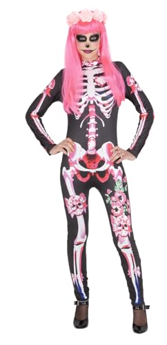 Rubies Catrina Skelita-Kostüm für Damen, Overall mit Skelettmuster und Blumenstirnband, offizielles Lizenzprodukt, Tag der Toten, Halloween, Partys Rubies Catrina Skelita-Kostüm für Damen, Overall mit Skelettmuster und Blumenstirnband, offizielles Lizenzprodukt, Tag der Toten, Halloween, Partys von Rubie's
