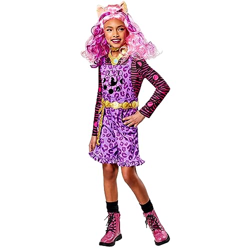 Rubies Clawdeen Deluxe Kostüm für Mädchen, Jumpsuit, Stirnband, Gürtel und Halskette, offizielles Monster High Kostüm für Karneval, Weihnachten, Geburtstag, Party und Halloween. von Rubies