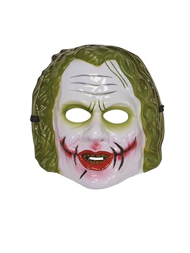 RUBIE'S Rubies – Kindermaske Joker Dark Knight – DC Comics Offiziell – Einheitsgröße für Kinder – Maske aus PVC mit elastischem Band auf der Rückseite von RUBIE'S