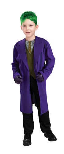 Rubies – DC Comics Offizielles Kostüm The Joker Dark Knight (Kinder) – Größe 6 – 8 Jahre, Violett, Grün von RUBIE'S