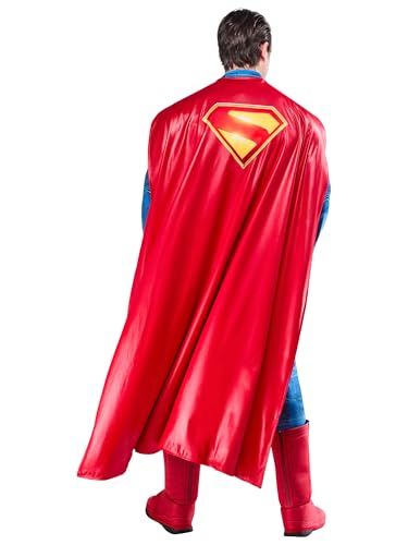 Rubies DC Superman Movie (2025) Superman Deluxe Erwachsenen-Umhang für Erwachsene, Herren, Einheitsgröße, Rot, Gelb von Rubie's