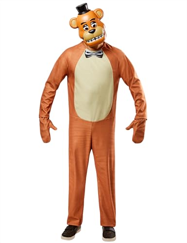 Rubie's Five Nights at Freddy's Freddy Kostüm für Erwachsene, Overall, Handschuhe und Halbmaske, Größe XL, wie abgebildet, X-Large von Rubies