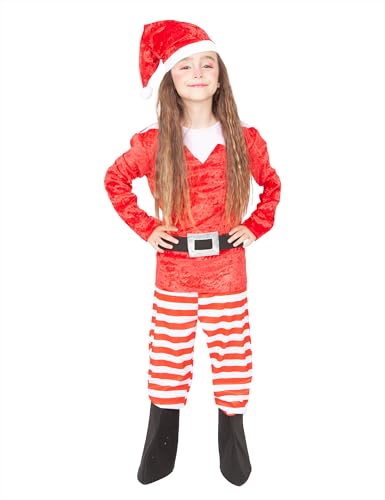 Rubies Freches Elfenkostüm für Mädchen und Jungen, T-Shirt mit Strumpfhosen, Gürtel, Mütze und Stiefelstulpen, Elfen, Elfen, Elfen, für Weihnachten, Partys, Geschenke, Schulfunktionen Rubies Freches Elfenkostüm für Mädchen und Jungen, T-Shirt mit Strumpfhosen, Gürtel, Mütze und Stiefelstulpen, Elfen, Elfen, Elfen, für Weihnachten, Partys, Geschenke, Schulfunktionen von Rubie's