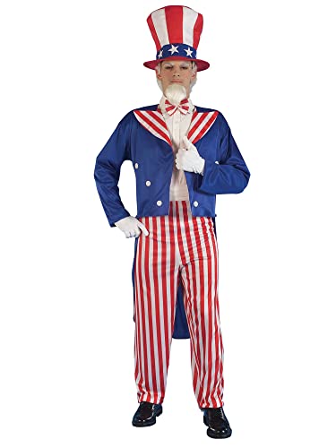Bristol Novelty 56705 4th of July/Patriotic Uncle-Sam-Kostüm, Men, Gestreift, Multicolor, Large Bristol Novelty 56705 4th of July/Patriotic Uncle-Sam-Kostüm, Men, Gestreift, Multicolor, Large von Bristol Novelty