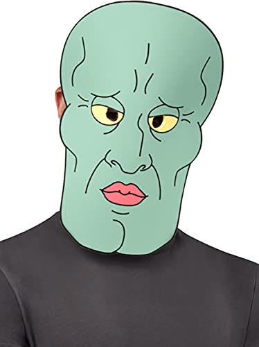 Rubies Herren SpongeBob Schwammkopf Handsome Squidward Foam Maske, wie abgebildet, Einheitsgröße, wie abgebildet von Rubie's