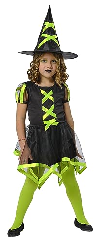 Rubies Hexe Cuca grün für Mädchen, Kleid und Hut, offizielle Halloween, Karneval, Geburtstag und Party Rubies Hexe Cuca grün für Mädchen, Kleid und Hut, offizielle Halloween, Karneval, Geburtstag und Party von Rubie's