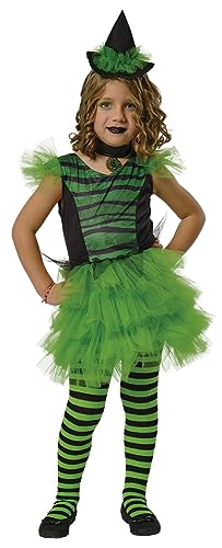 Rubies Hexenkostüm Glamourös, Grün, für Mädchen, Kleid, Hut, Choker und Strümpfe, offizielle Rubies für Halloween, Karneval, Geburtstage und Partys Rubies Hexenkostüm Glamourös, Grün, für Mädchen, Kleid, Hut, Choker und Strümpfe, offizielle Rubies für Halloween, Karneval, Geburtstage und Partys von Rubie's