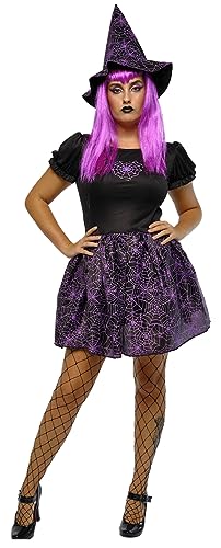 Rubies Hexenkostüm Spiderweb Neon für Damen, Kleid und Hut, Rosa, Hexen, Hexen, für Halloween, Partys, Karneval, Geburtstag und Cosplay Rubies Hexenkostüm Spiderweb Neon für Damen, Kleid und Hut, Rosa, Hexen, Hexen, für Halloween, Partys, Karneval, Geburtstag und Cosplay von Rubie's
