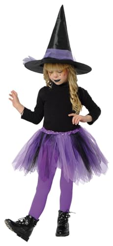 Rubies Hexenkostüm Tutu Lila für Mädchen, Tutu-Rock und Mütze, offizielles Halloween-Kostüm, Karneval, Party und Geburtstag von Rubies