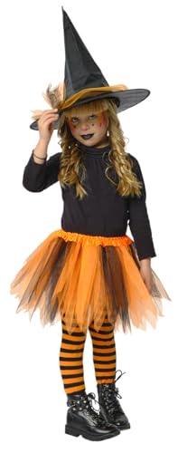 Rubies Hexenkostüm Tutu Orange für Mädchen, Tutu-Rock und Mütze, offizielle Halloween, Karneval, Party und Geburtstag Rubies Hexenkostüm Tutu Orange für Mädchen, Tutu-Rock und Mütze, offizielle Halloween, Karneval, Party und Geburtstag von Rubie's