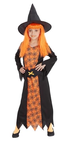 Rubies Hexenkostüm für Mädchen und Jungen, orangefarbenes Kleid und Hut, offizielles Lizenzprodukt, Hexen-Kostüm für Halloween, Partys Rubies Hexenkostüm für Mädchen und Jungen, orangefarbenes Kleid und Hut, offizielles Lizenzprodukt, Hexen-Kostüm für Halloween, Partys von Rubie's