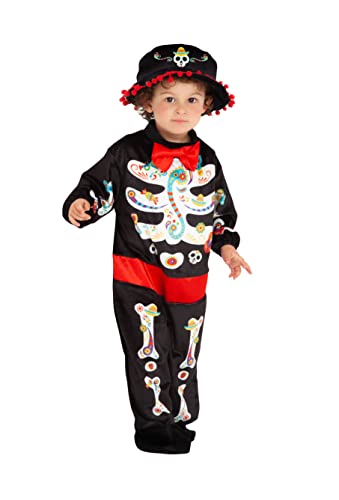 Rubies Katrinit@ Kostüm für Jungen und Mädchen von 1 bis 2 Jahren Jumpsuit mit Fliege und Hut für Halloween, Karneval und Geburtstag von Rubies