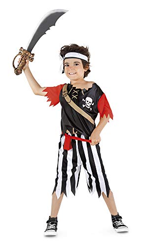 Rubies Piratillo-Kostüm, Schwarz, Rot, Weiß, M (S8821-M) von Rubies