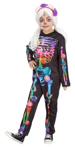 Rubies Kostüm Catrina Happy Flowers für Jungen und Mädchen, Overall und Haarband, offizielles Lizenzprodukt, Tag der Toten, mexikanischer Totenkopf, Halloween, Cosplay und Fest Rubies Kostüm Catrina Happy Flowers für Jungen und Mädchen, Overall und Haarband, offizielles Lizenzprodukt, Tag der Toten, mexikanischer Totenkopf, Halloween, Cosplay und Fest von Rubies