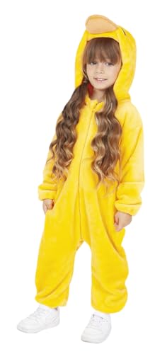 Rubies Kostüm Ente mit Sound für Jungen und Mädchen, Overall mit Kapuze, Schwanz und Resonanzkasten, Tierkostüm für Karneval, Cosplay und Partys von Rubies