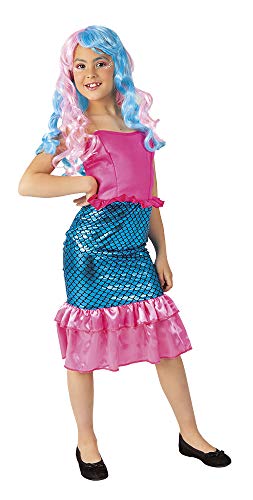 Rubies Meerjungfrauenkostüm für Mädchen, Meerjungfrauenkleid mit aufgedruckten Details, offizieller Karneval, Halloween, Geburtstag und Party von Rubie's