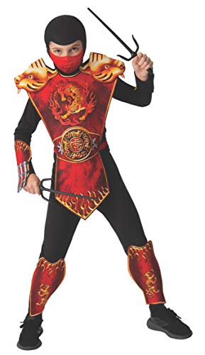 Rubies Tiger-Kostüm Ninja, rot, schwarz, L (702081-L) von Rubies