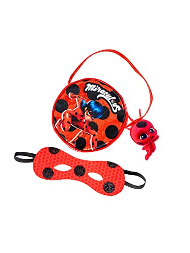 Rubies Marienkäfer-Masken-Set für Mädchen, Mini-Tasche und Augenmaske, offizielle Miraculous Ladybug für Karneval, Halloween, Geburtstag und Weihnachten von Rubie's