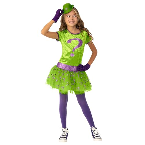 Rubies Mädchen DC Super Bösewichte Riddler Kostüm Tutu Kleid Gezeigt Groß Halloween Halloween von Rubie's