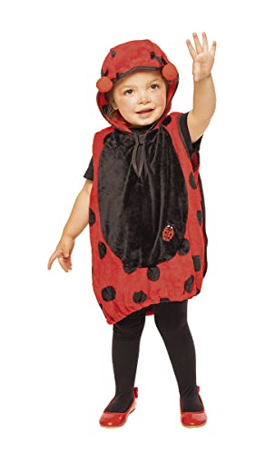 Rubies Marienkäfer-Kostüm Happy für Jungen und Mädchen von 1 bis 2 Jahren, Overall, Mütze mit Fühlern und Strümpfen, original Halloween, Weihnachten, Karneval und Geburtstag. von Rubies