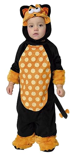 Rubies Monster Kit-Katz-Kostüm für Babys, Einheitsgröße für Kinder von 1 bis 2 Jahren, Jumpsuit und Kapuze, offizielle Rubies für Halloween, Karneval, Partys und Geburtstage von Rubie’s