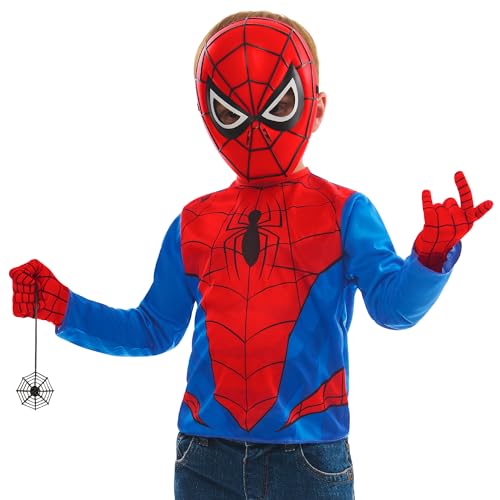 Rubies Offiziell Marvel Captain America Kostümset Kinderkostüm, Verkleidung für Kinder, Größe 4-6 Jahre von Rubie's