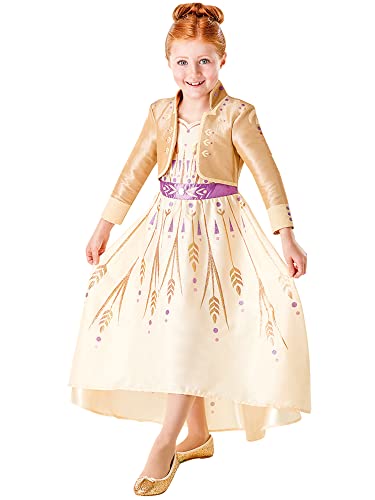 Rubies Offizielles Disney Frozen 2, Anna Deluxe Prologue Kleid, Kinderkostüm, Größe S Alter 3-4 Jahre Rubies Offizielles Disney Frozen 2, Anna Deluxe Prologue Kleid, Kinderkostüm, Größe S Alter 3-4 Jahre von Rubies
