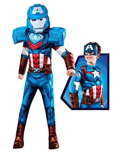 Rubies Offizielles Marvel Captain America Mech Strike Kinderkostüm, Superhelden-Kostüm, Größe S, Halloween, Halloween Rubies Offizielles Marvel Captain America Mech Strike Kinderkostüm, Superhelden-Kostüm, Größe S, Halloween, Halloween von Rubie's