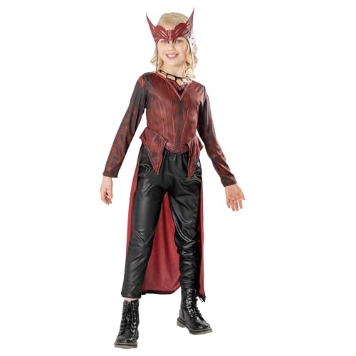 Rubies Offizielles Marvel Dr Strange in the Multiverse of Madness Scarlett Witch Deluxe Kinder-Kostüm, Kinder-Kostüm, Alter 9–10 Jahre von Rubie's