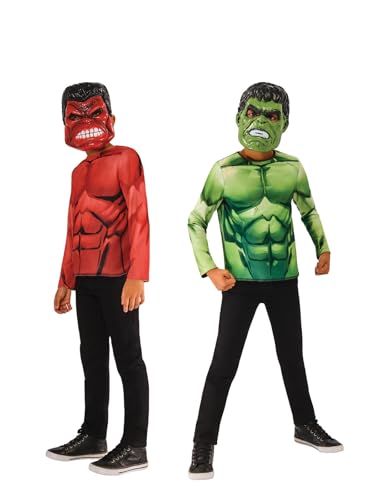 Rubies Offizielles Marvel Hulk Wende-Top und Masken, Kinder-Superhelden-Kostüm, Größe 7–8 Jahre Rubies Offizielles Marvel Hulk Wende-Top und Masken, Kinder-Superhelden-Kostüm, Größe 7–8 Jahre von Rubies